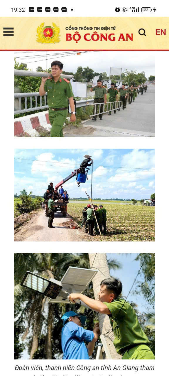 Hoàn thành chiếu sáng đường đi khu vực miền tây