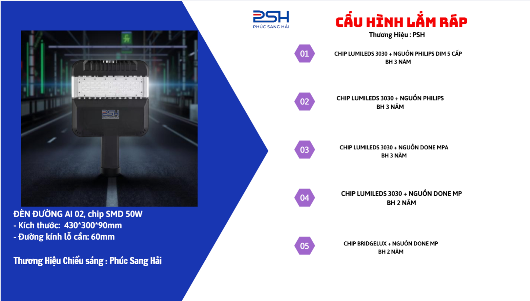 Đèn Đường Công Trình AI 02 50W