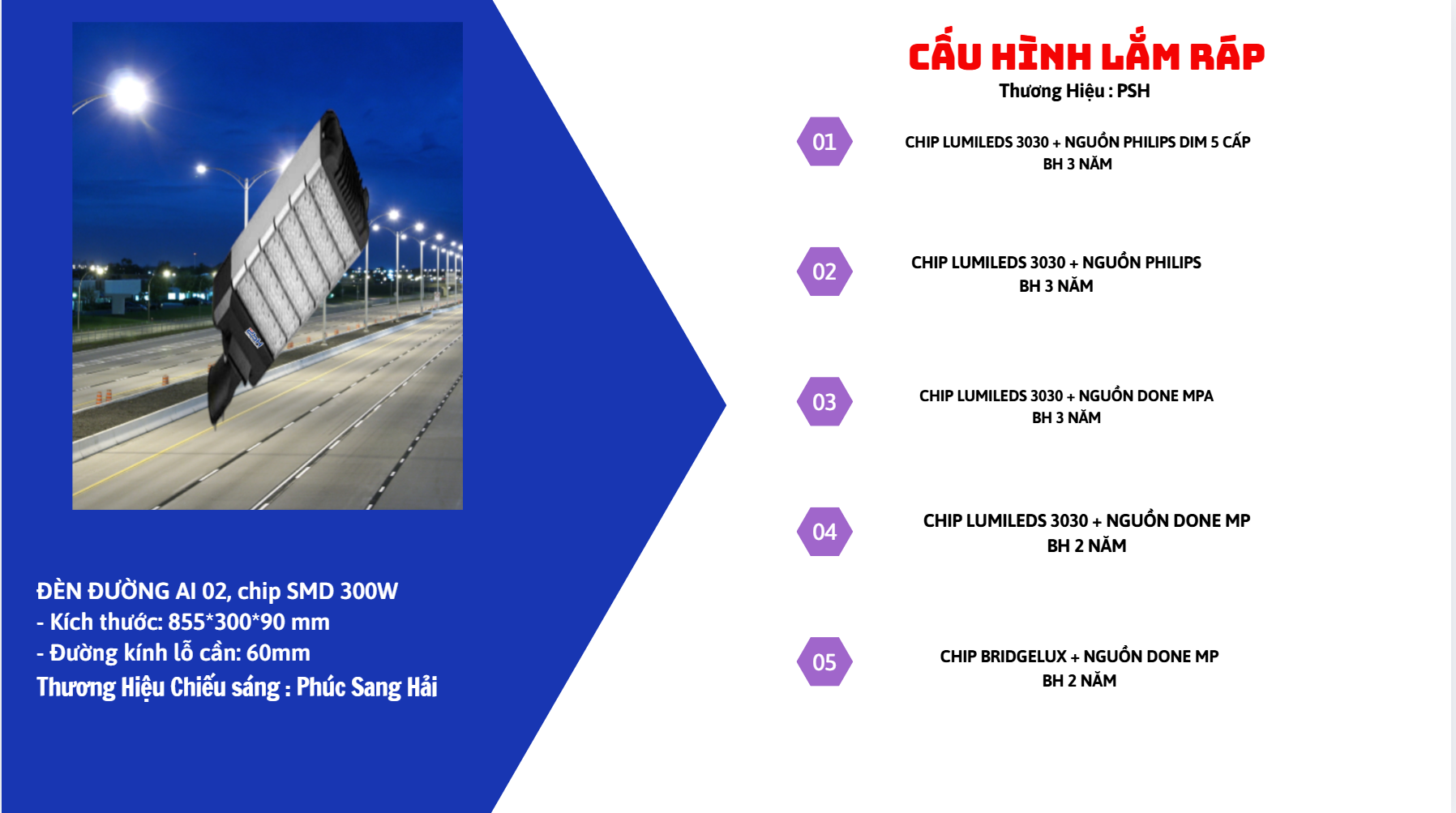 Đèn Đường Công Trình AI 02 300W