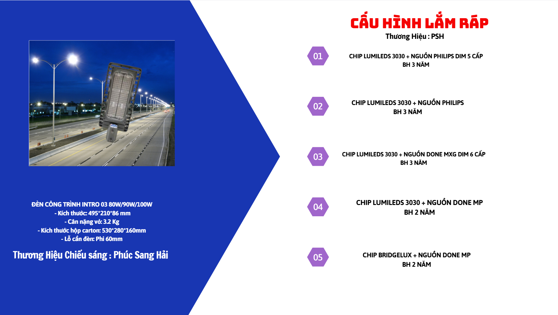 ĐÈN CÔNG TRÌNH INTRO 03 100W