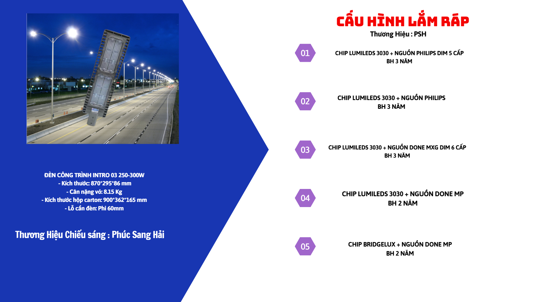 ĐÈN CÔNG TRÌNH INTRO 03 250W-300W