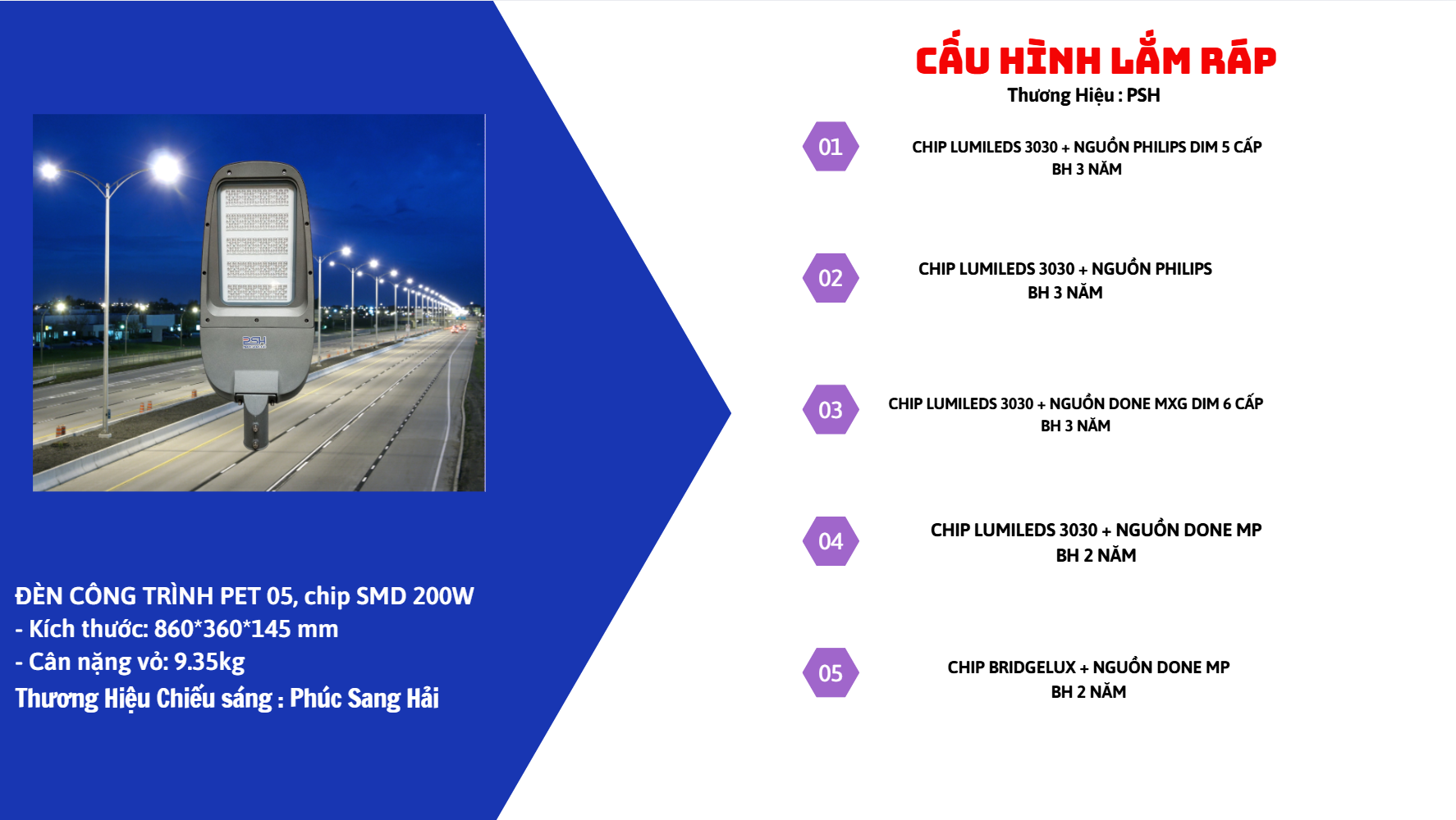 ĐÈN CÔNG TRÌNH PET 05 200W