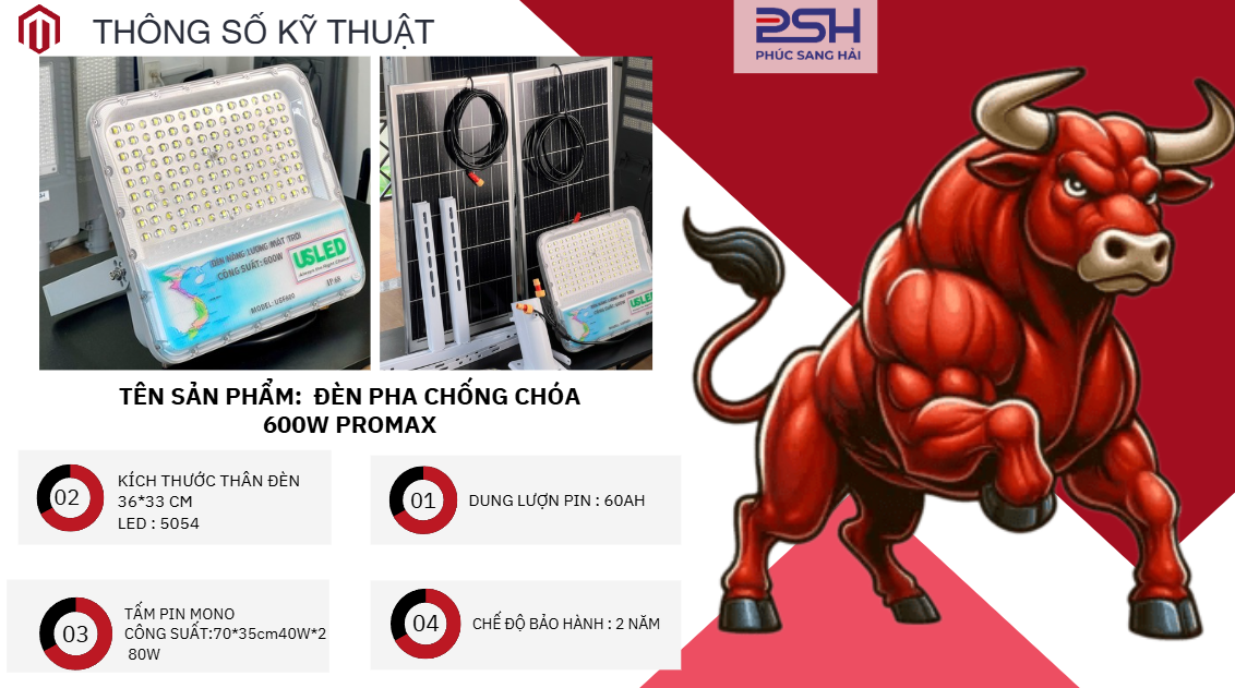 ĐÈN PHA CHỐNG CHÓA 600W PROMAX
