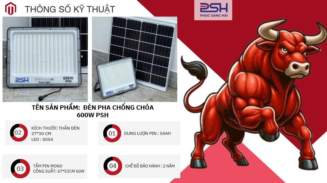 ĐÈN CHỐNG CHÓA 600W PSH 