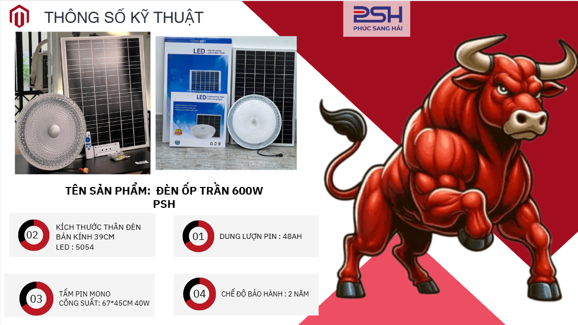 ĐÈN ỐP TRẦN KIM CƯƠNG PSH 600W