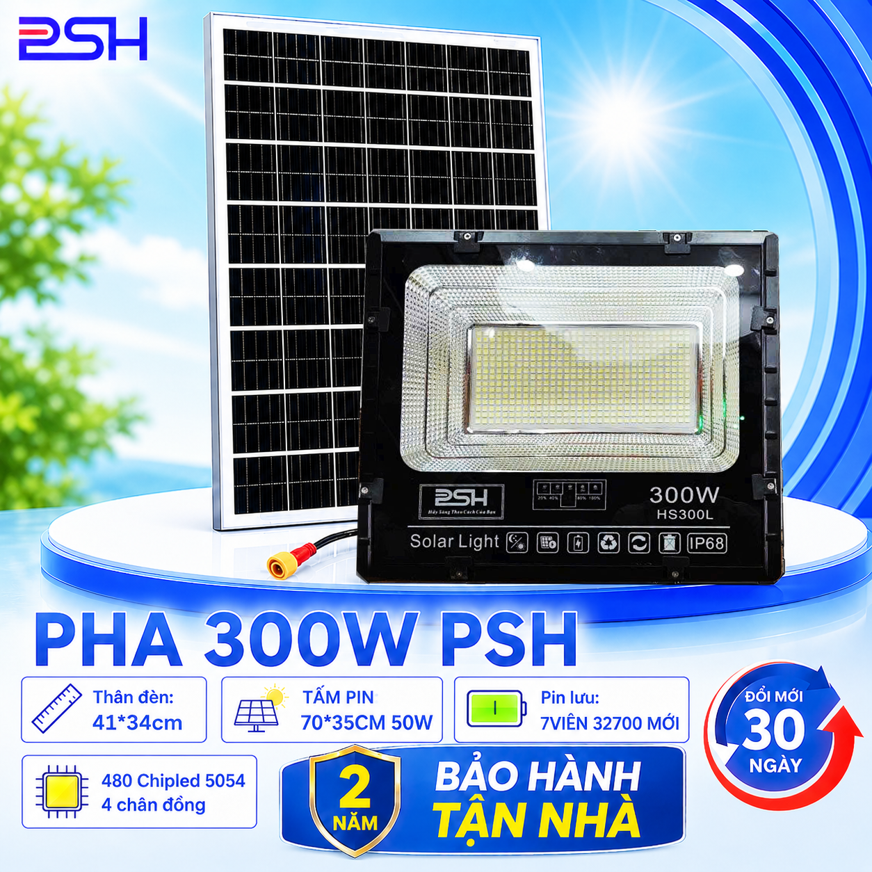 ĐÈN PHA PSH 300W BẢN NÂNG CẤP