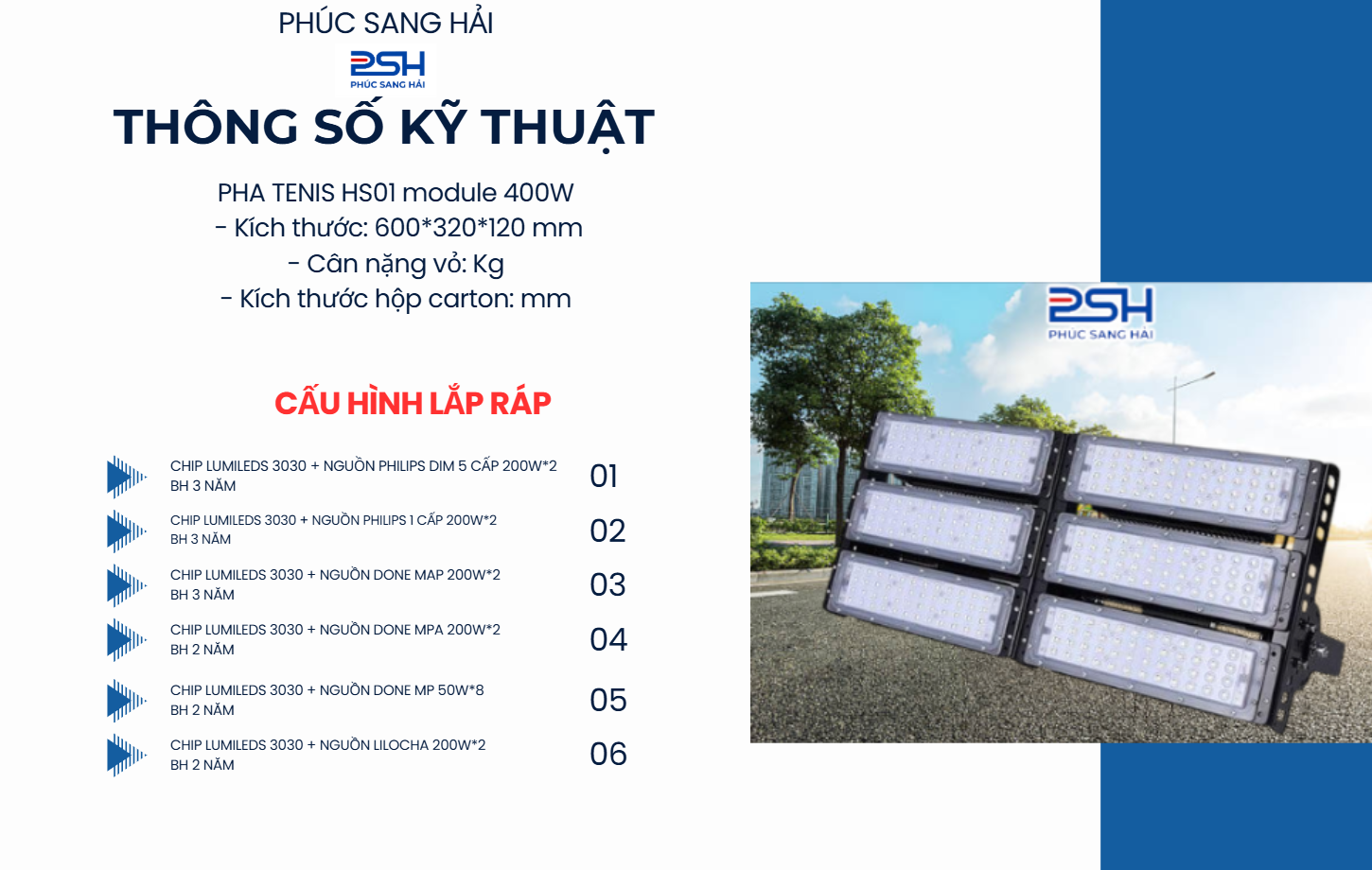 PHA TENIS HS01 module 300W