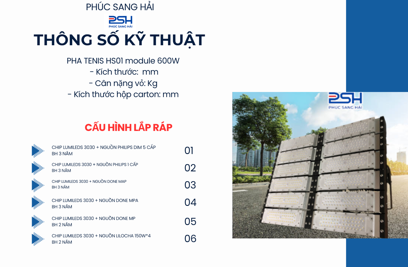 PHA TENIS HS01 module 600W